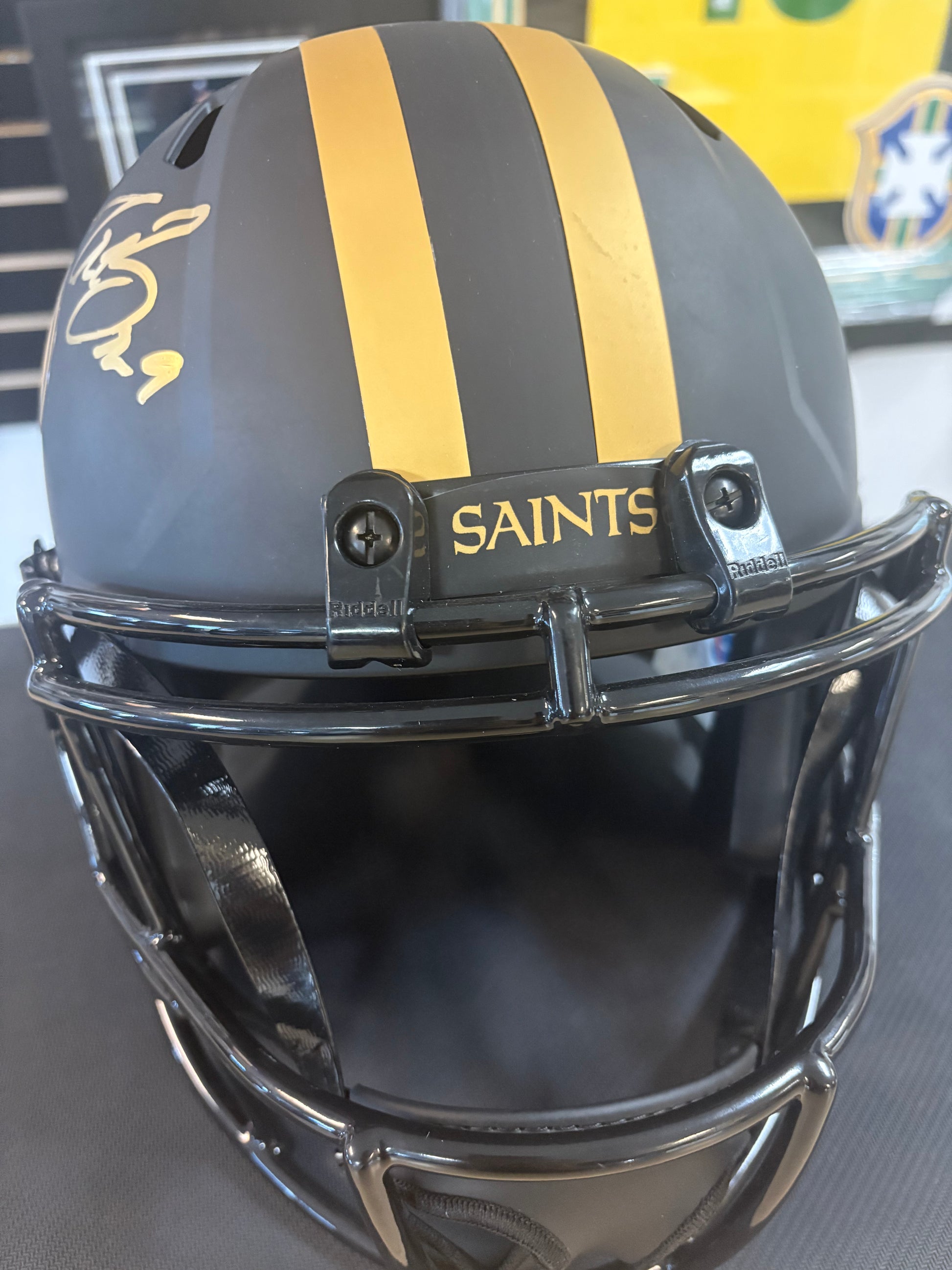 drew brees football helmet Drew Brees Signed New Orleans Saints Full Size Riddell Speed Replica H – BOG Collectibles
