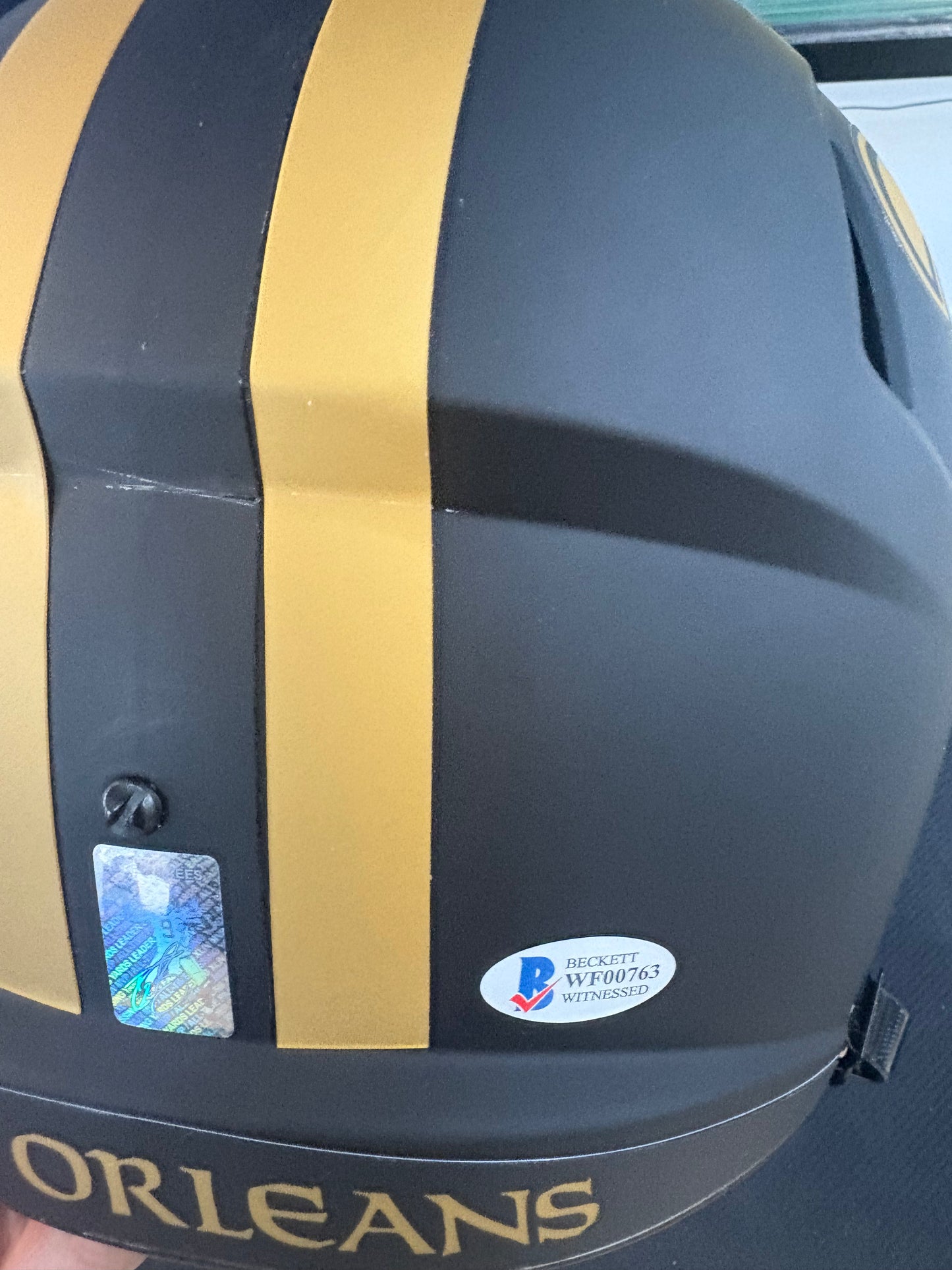 Drew Brees Signed New Orleans Saints Full Size Riddell Speed Replica Helmet Beckett COA