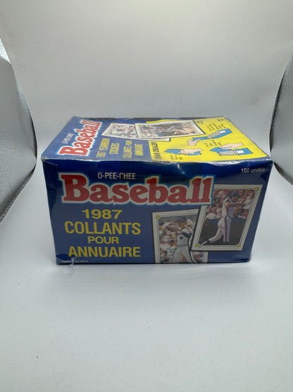 1987 O-Pee-Chee Baseball Yearbook Stickers Factory Sealed Box