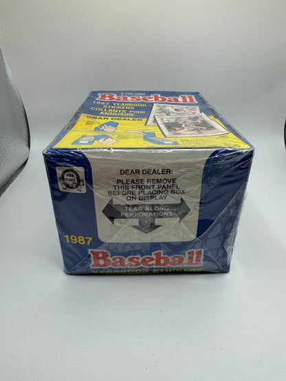 1987 O-Pee-Chee Baseball Yearbook Stickers Factory Sealed Box