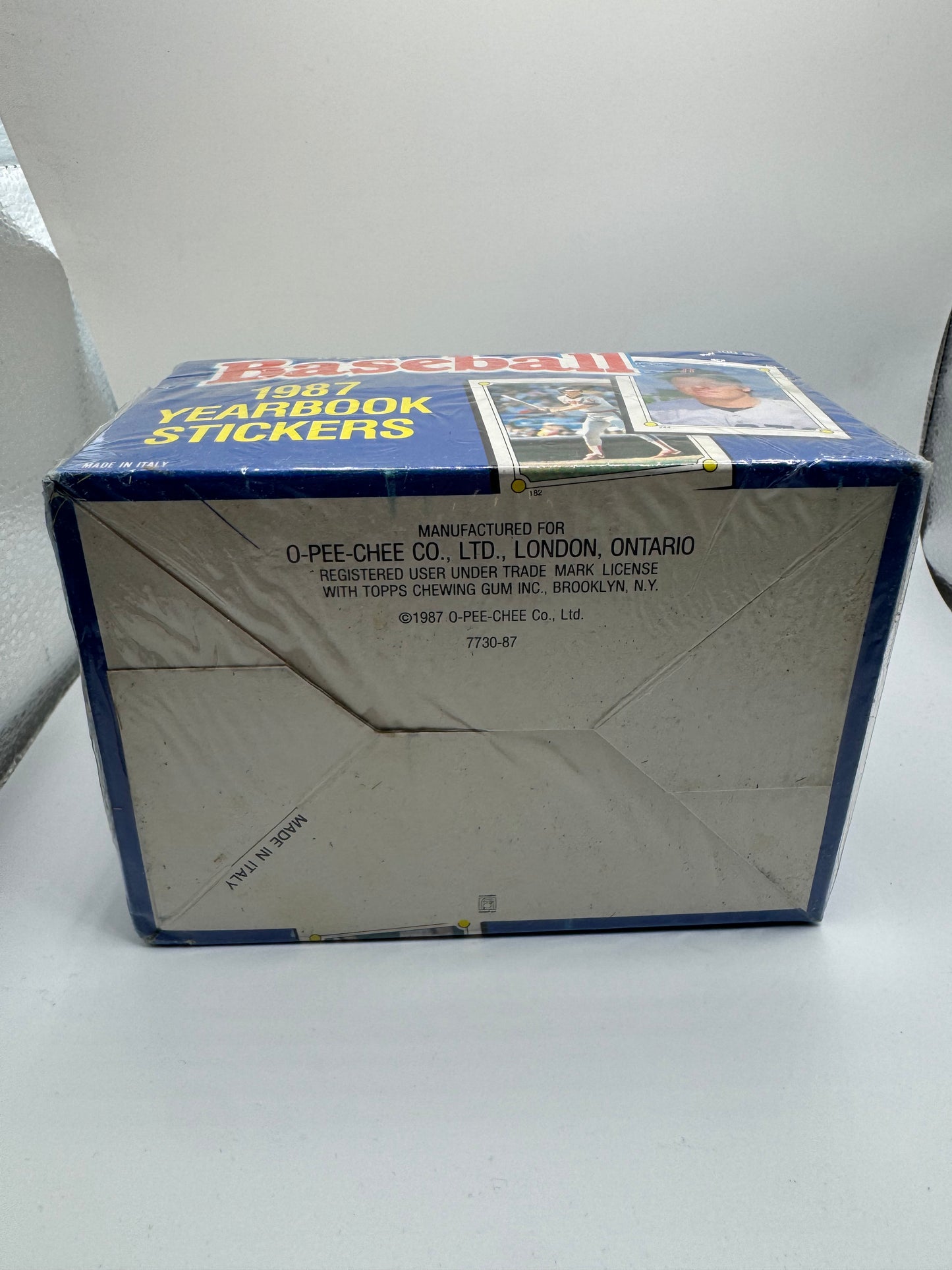 1987 O-Pee-Chee Baseball Yearbook Stickers Factory Sealed Box