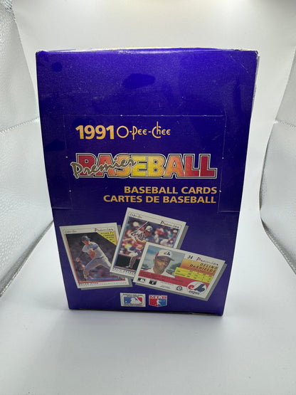 1991 O-Pee-Chee Premier Baseball Box