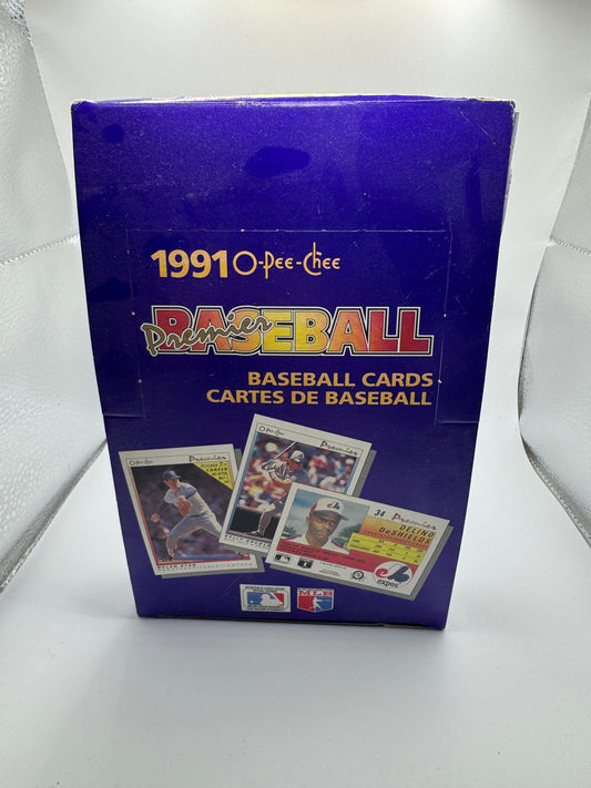 1991 O-Pee-Chee Premier Baseball Box