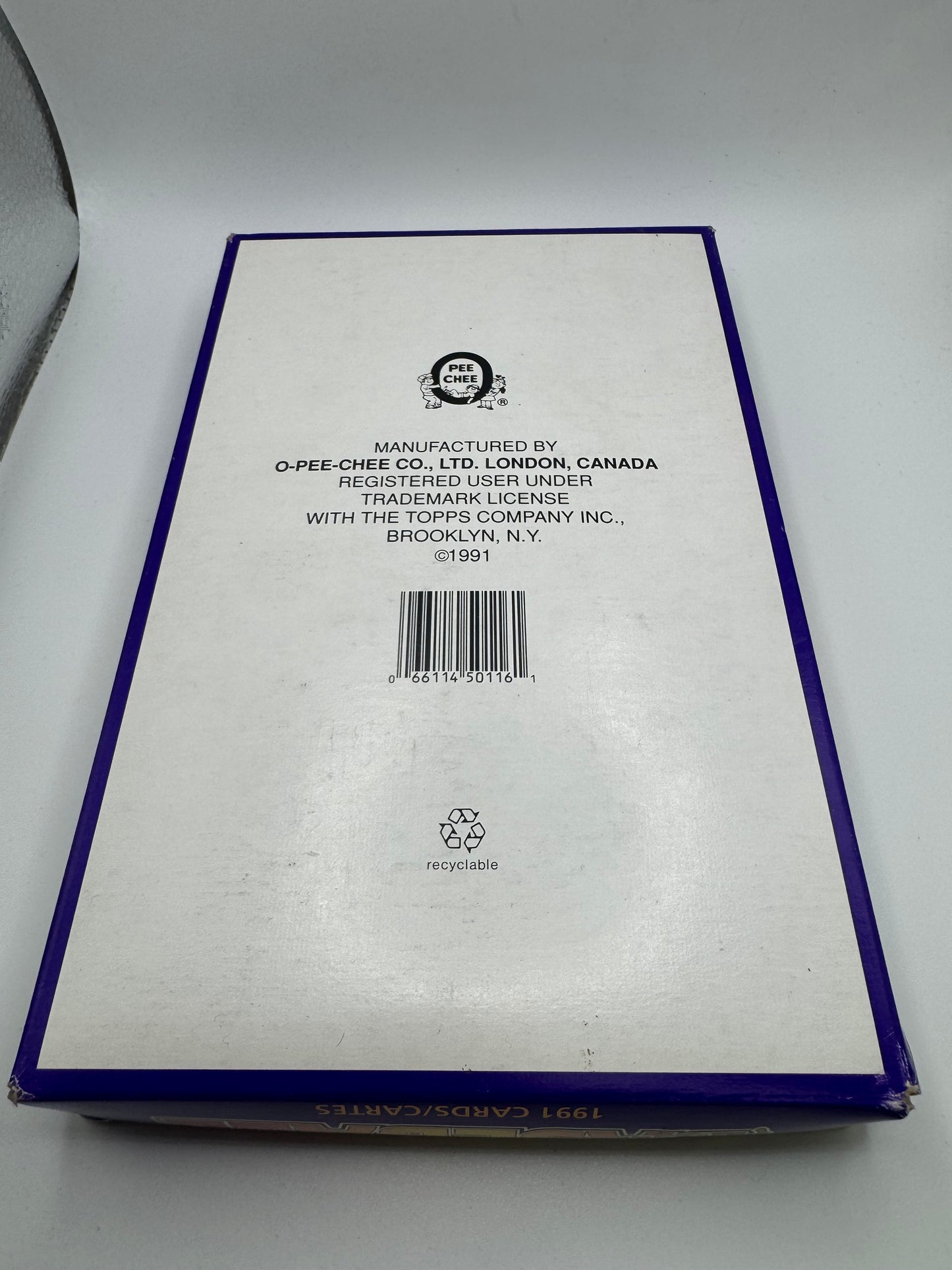 1991 O-Pee-Chee Premier Baseball Box