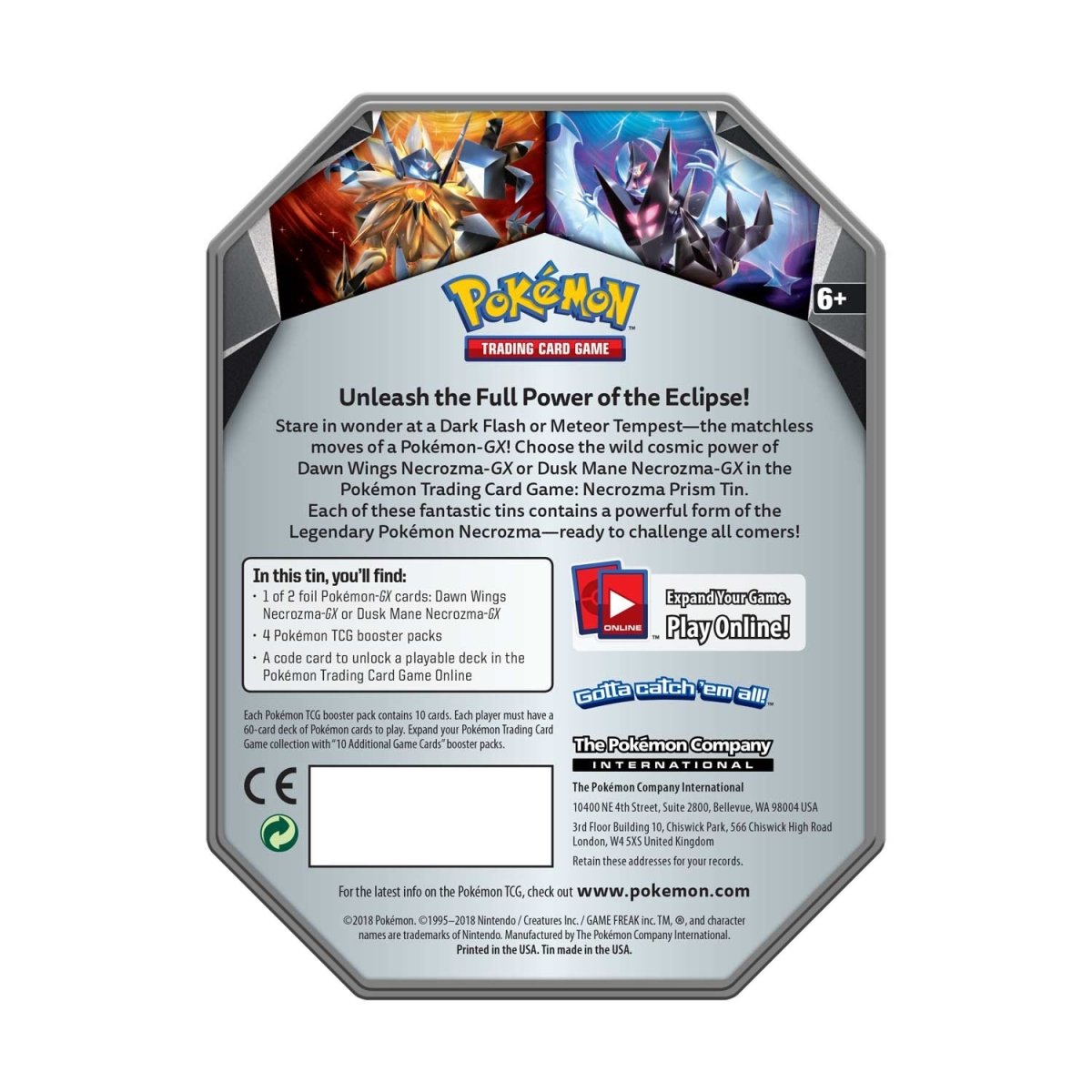 Necrozma Prism Tin (Dusk Mane Necrozma-GX)