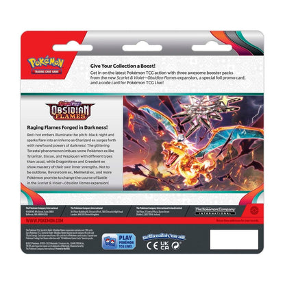 Scarlet & Violet-Obsidian Flames 3 Booster Packs & Eevee OR Houndstone Promo Card