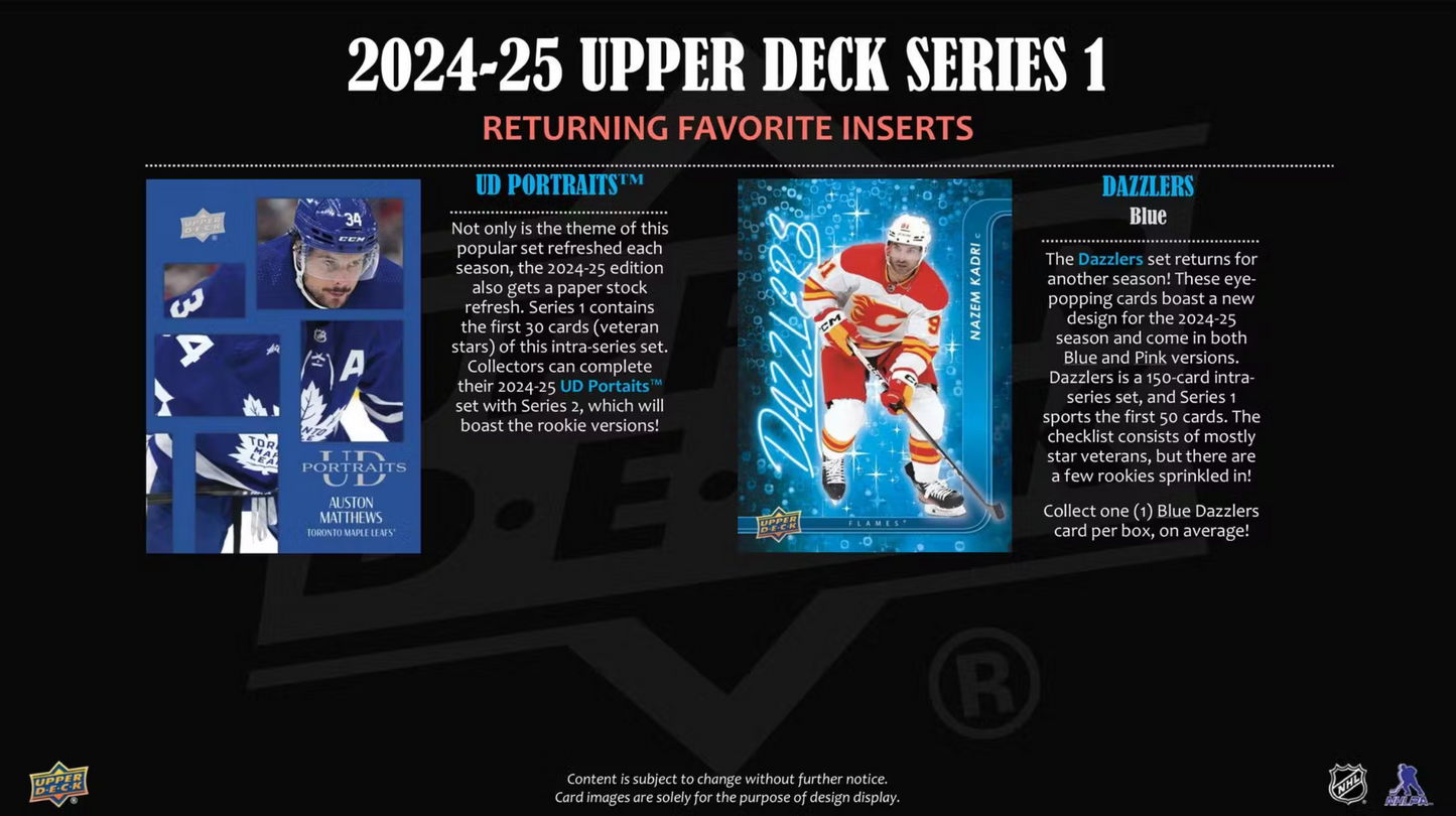 2024/25 Upper Deck Series 1 Hockey Tin