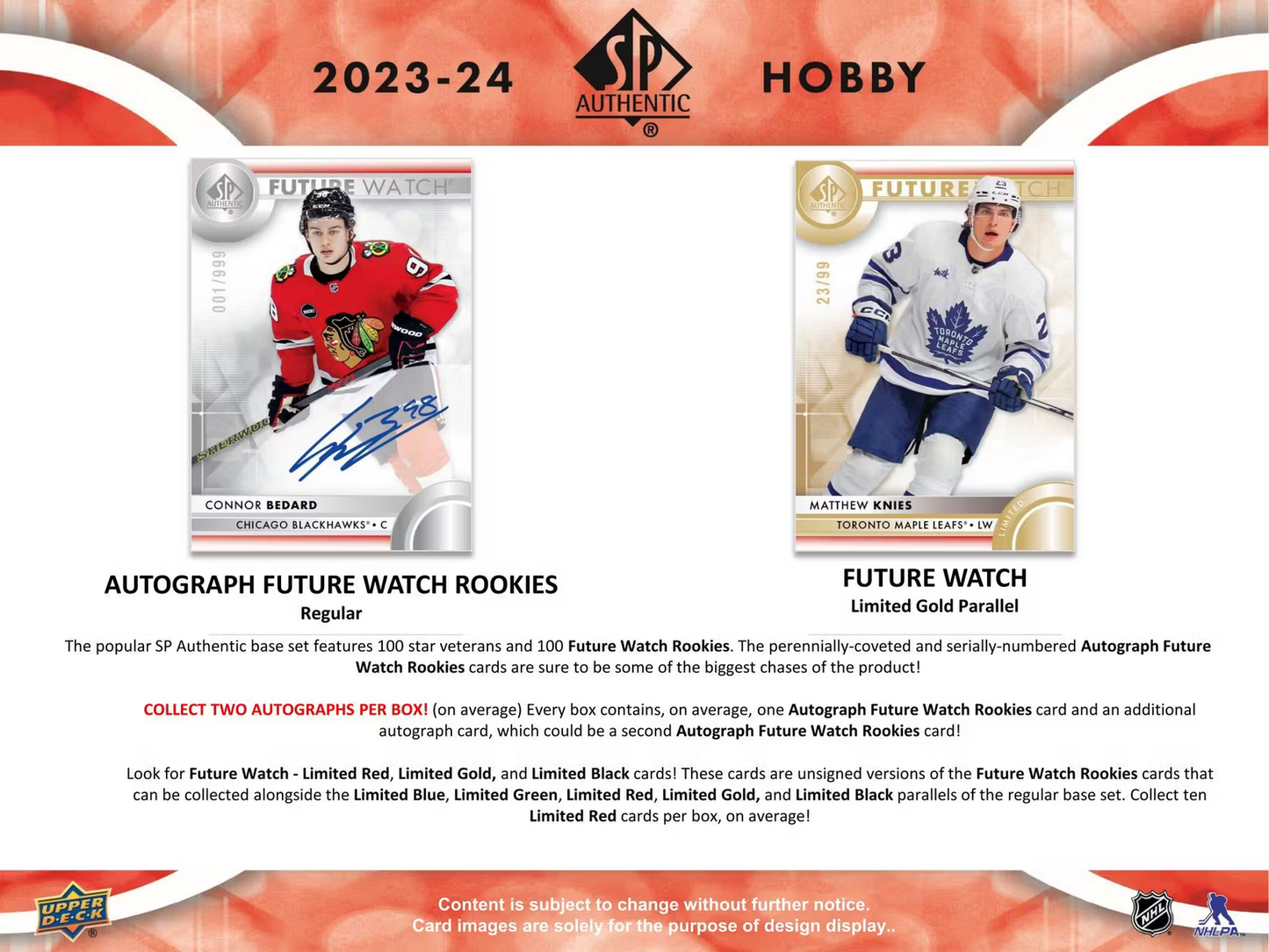 2023-24 Upper Deck SP Authentic Hockey Hobby Box