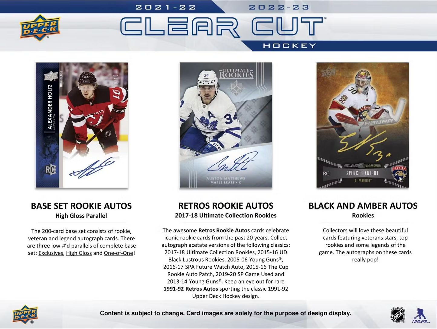 2022-23 Upper Deck Clear Cut Hockey Hobby Box