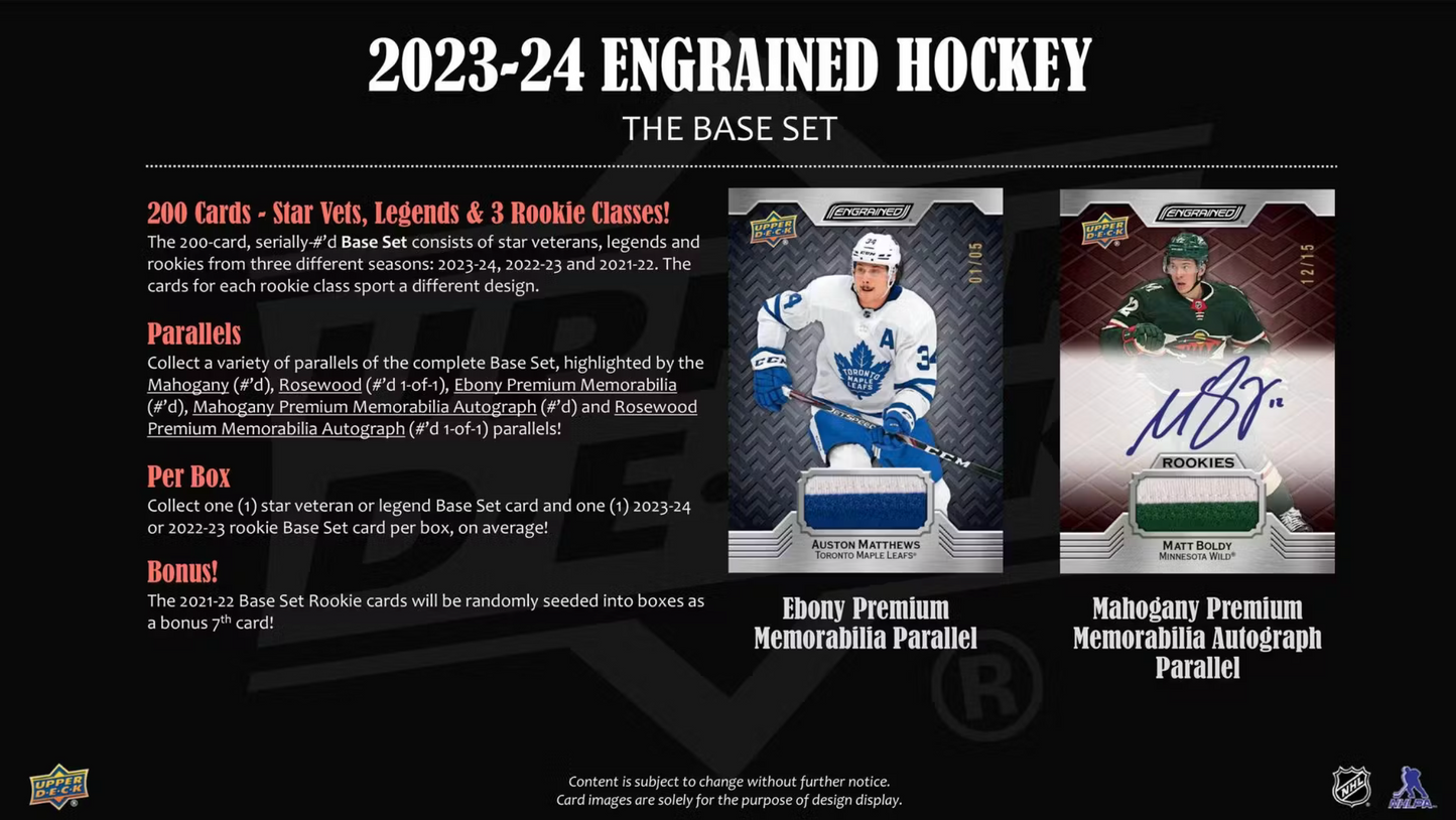 2023-24 Upper Deck Engrained Hockey Hobby Box