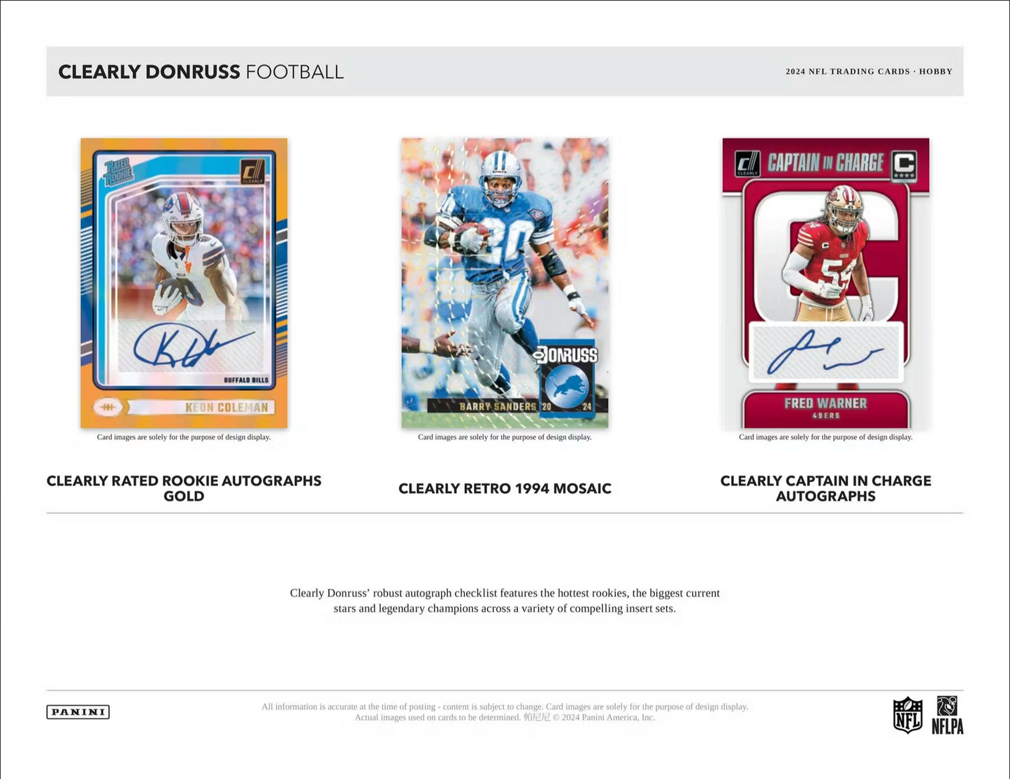 2024 Panini Donruss Clearly Football Hobby Box