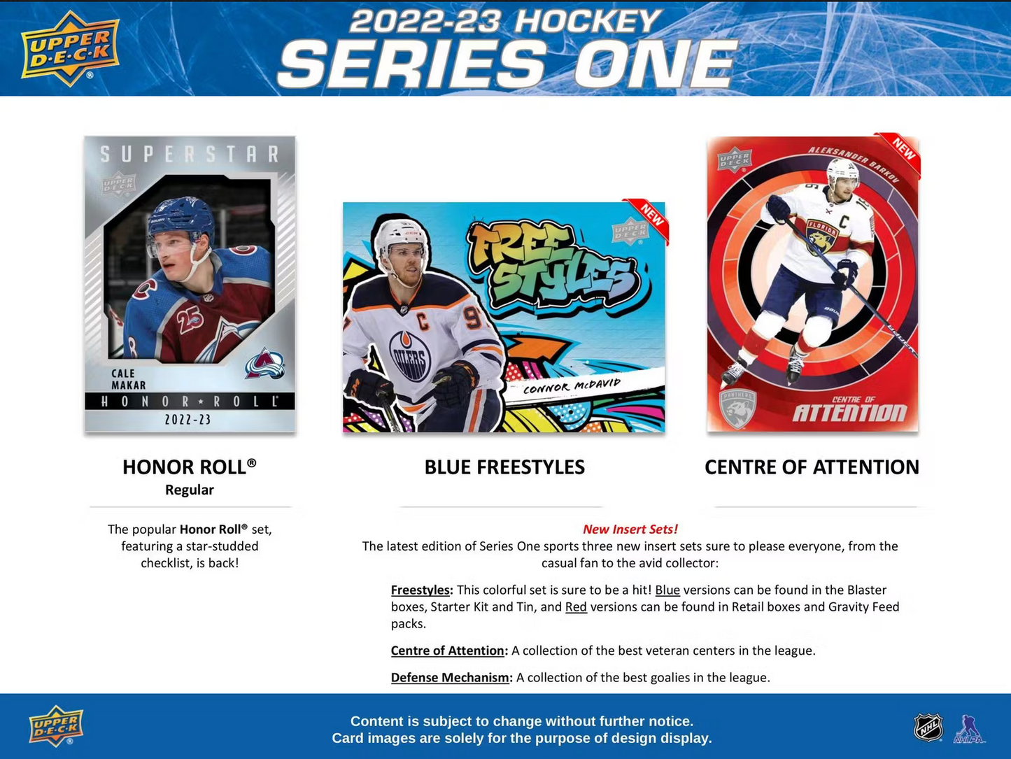 2022/23 Upper Deck Series 1 Hockey Tin