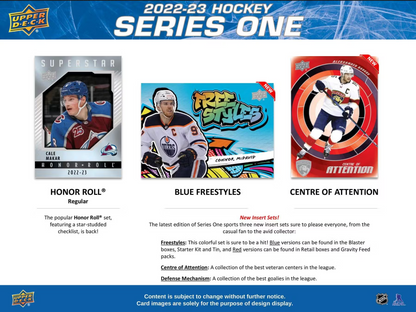 2022/23 Upper Deck Series 1 Hockey Tin