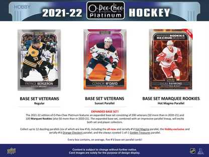 2021/22 Upper Deck O-Pee-Chee Platinum Hockey Hobby Box