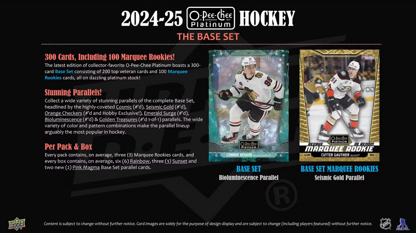 2024/25 Upper Deck O-Pee-Chee Platinum Hockey Hobby Box