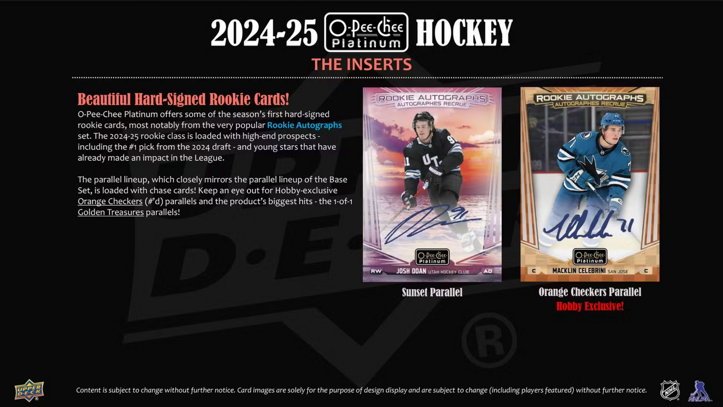 2024/25 Upper Deck O-Pee-Chee Platinum Hockey Hobby Box