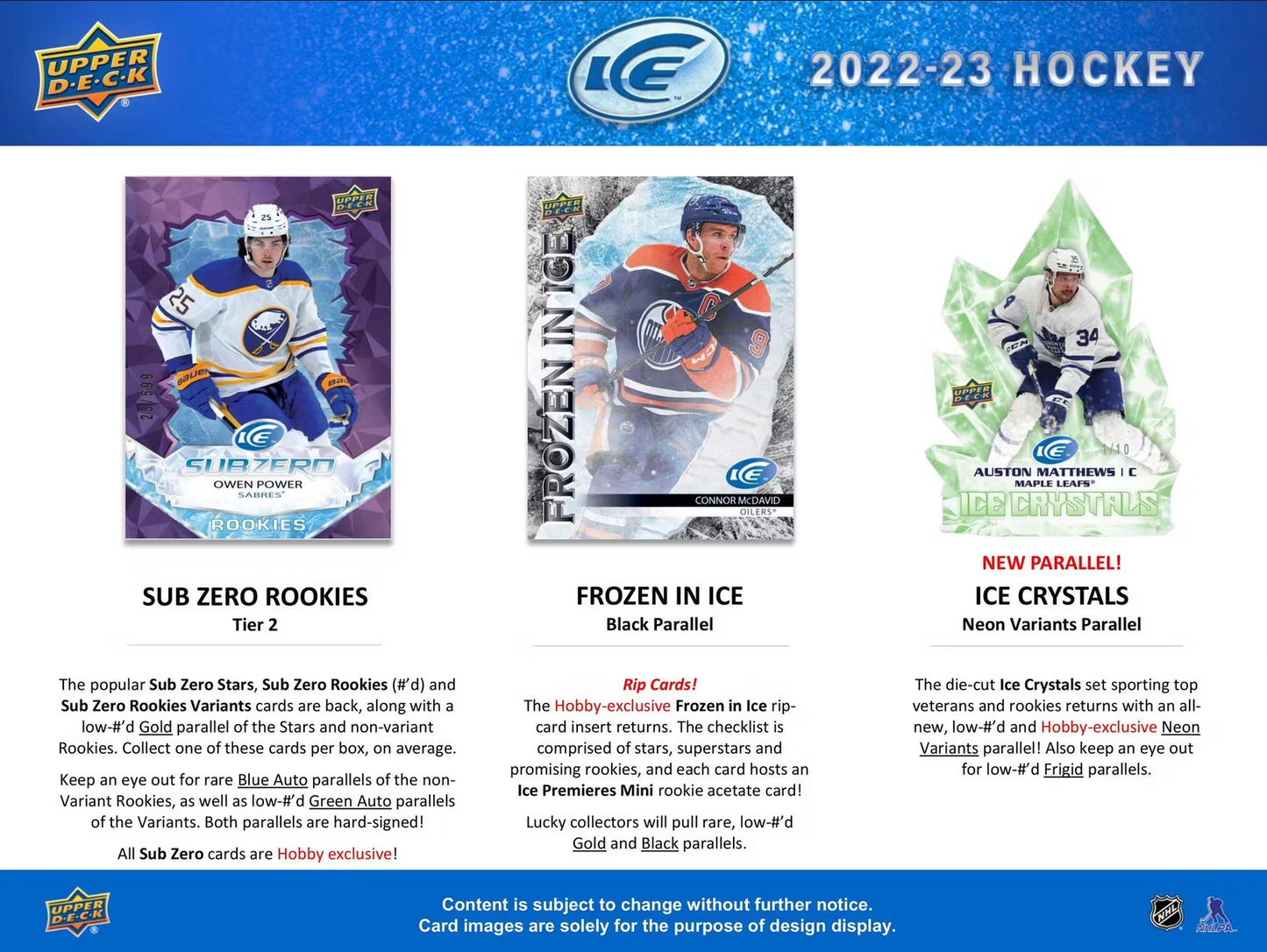 2022/23 Upper Deck Ice Hockey Hobby Box