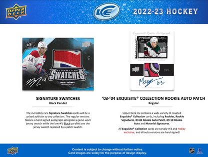2022/23 Upper Deck Ice Hockey Hobby Box