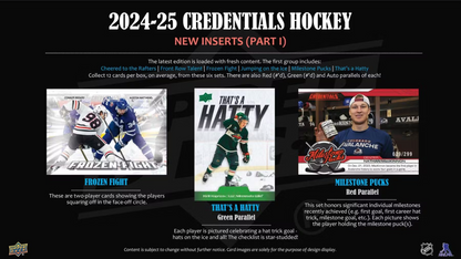 2024/25 Upper Deck Credentials Hockey Hobby Box