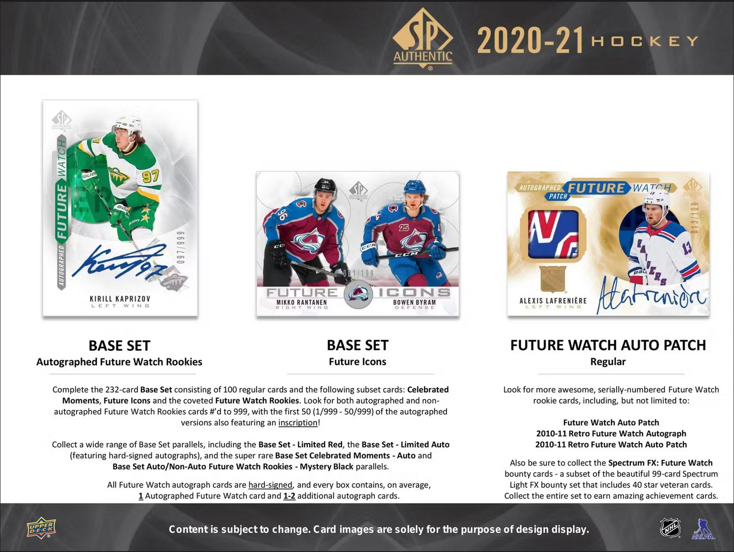 2020/21 Upper Deck SP Authentic Hockey Hobby Box