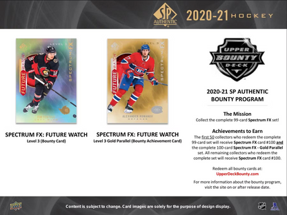 2020/21 Upper Deck SP Authentic Hockey Hobby Box