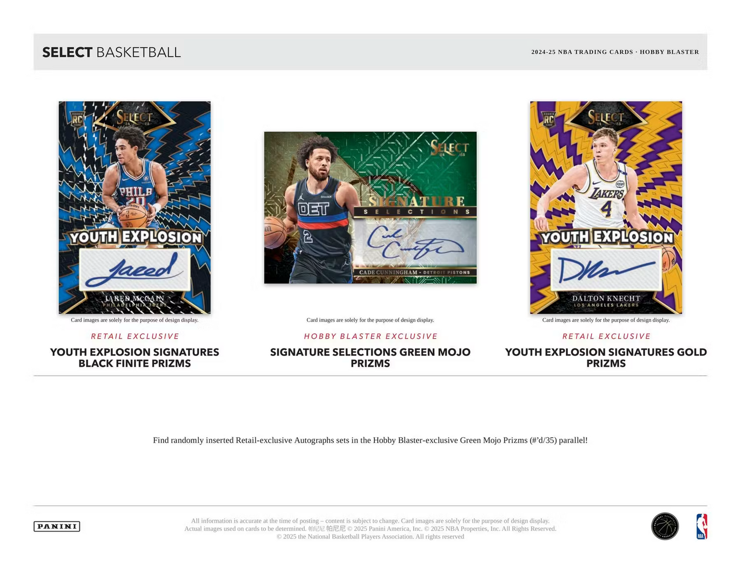 2024-25 Panini NBA Select Basketball Trading Card Hobby Blaster Box
