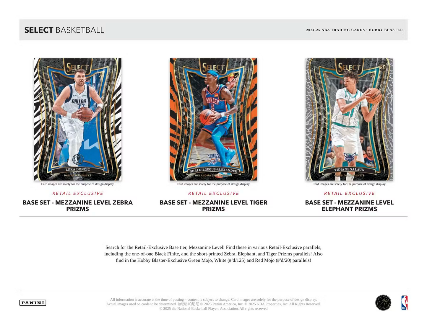 2024-25 Panini NBA Select Basketball Trading Card Hobby Blaster Box