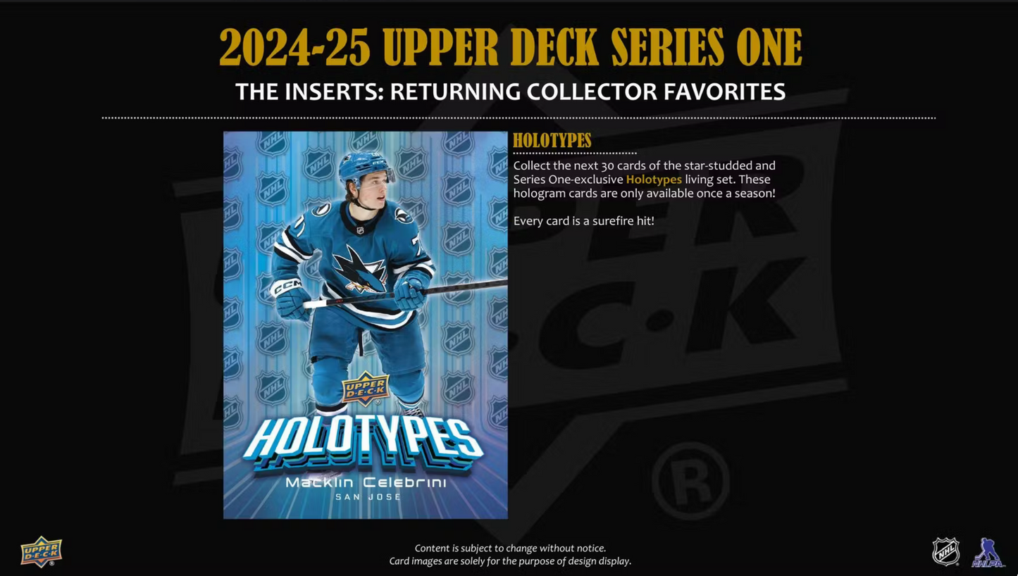 2025-26 Upper Deck Series 1 Hockey Hobby Box