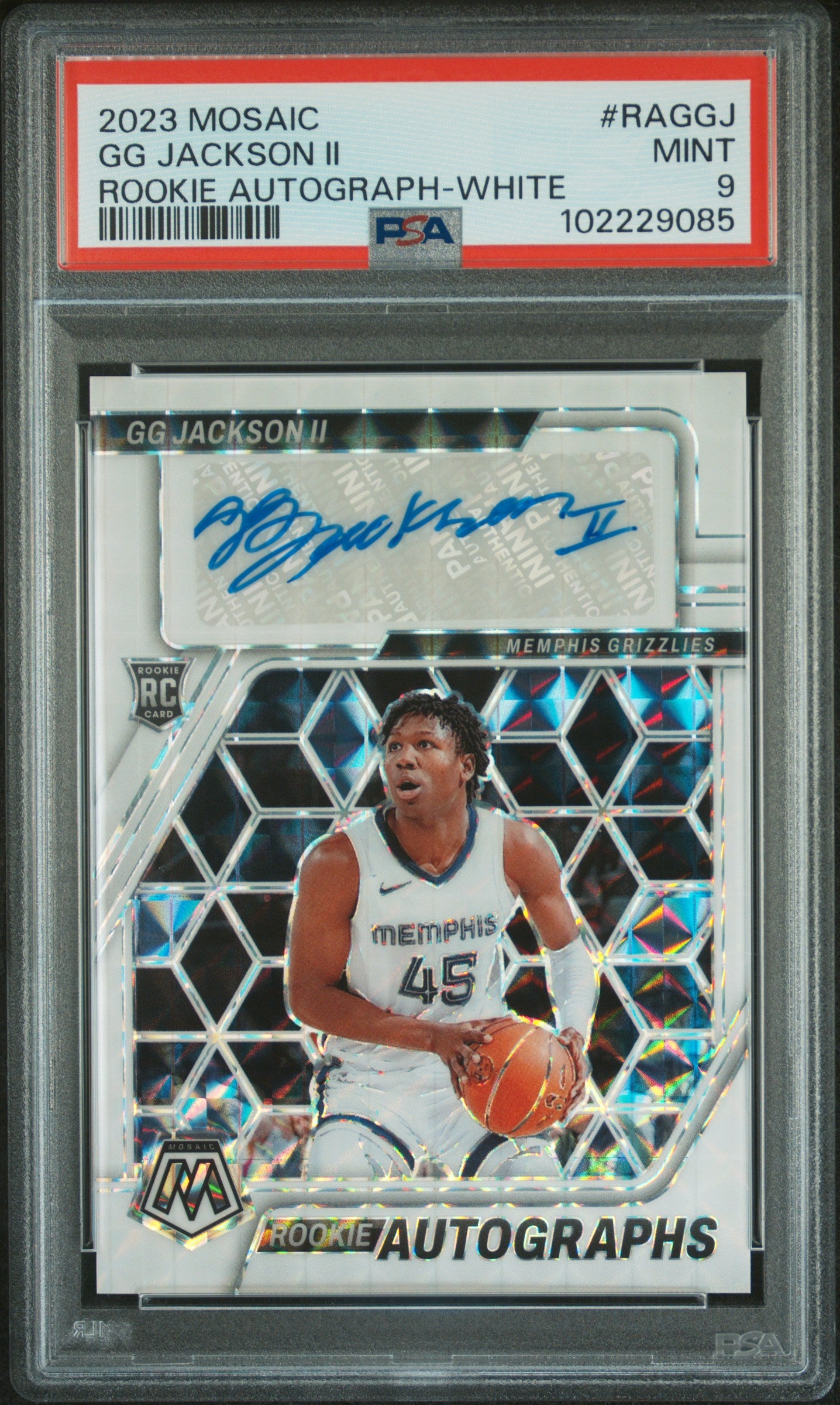 2023 MOSAIC GG JACKSON II ROOKIE AUTOGRAPH WHITE 07/25 PSA 9
