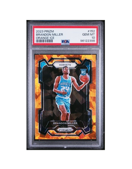 2023 PRIZM BRANDON MILLER ORANGE ICE PSA 10