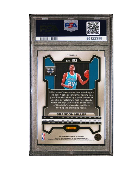 2023 PRIZM BRANDON MILLER ORANGE ICE PSA 10