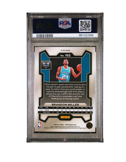 2023 PRIZM BRANDON MILLER ORANGE ICE PSA 10