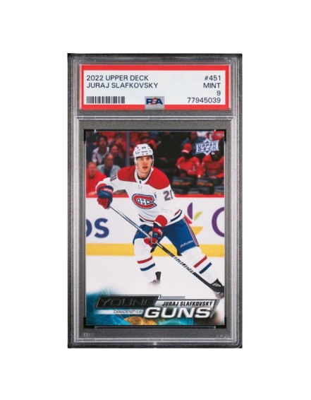 2022 UPPER DECK JURAJ SLAFKOVSKY YOUNG GUNS PSA 9