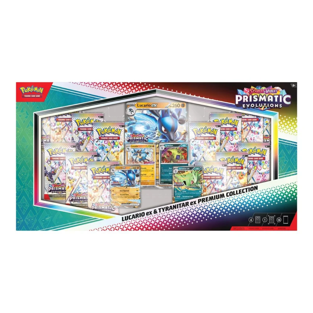 Prismatic Evolutions Lucario ex & Tyranitar ex Premium Collection