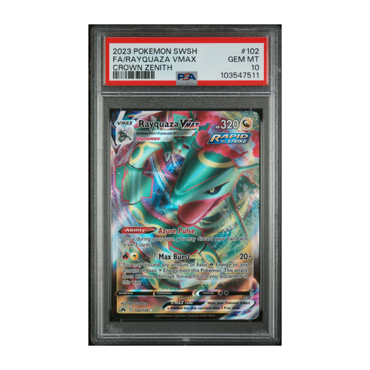 2023 POKEMON RAYQUAZA VMAX CROWN ZENITH 102/159 PSA 10