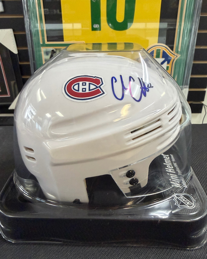 Cole Caufield Autographed Authentic Replica NHL Mini Helmet FANATICS COA