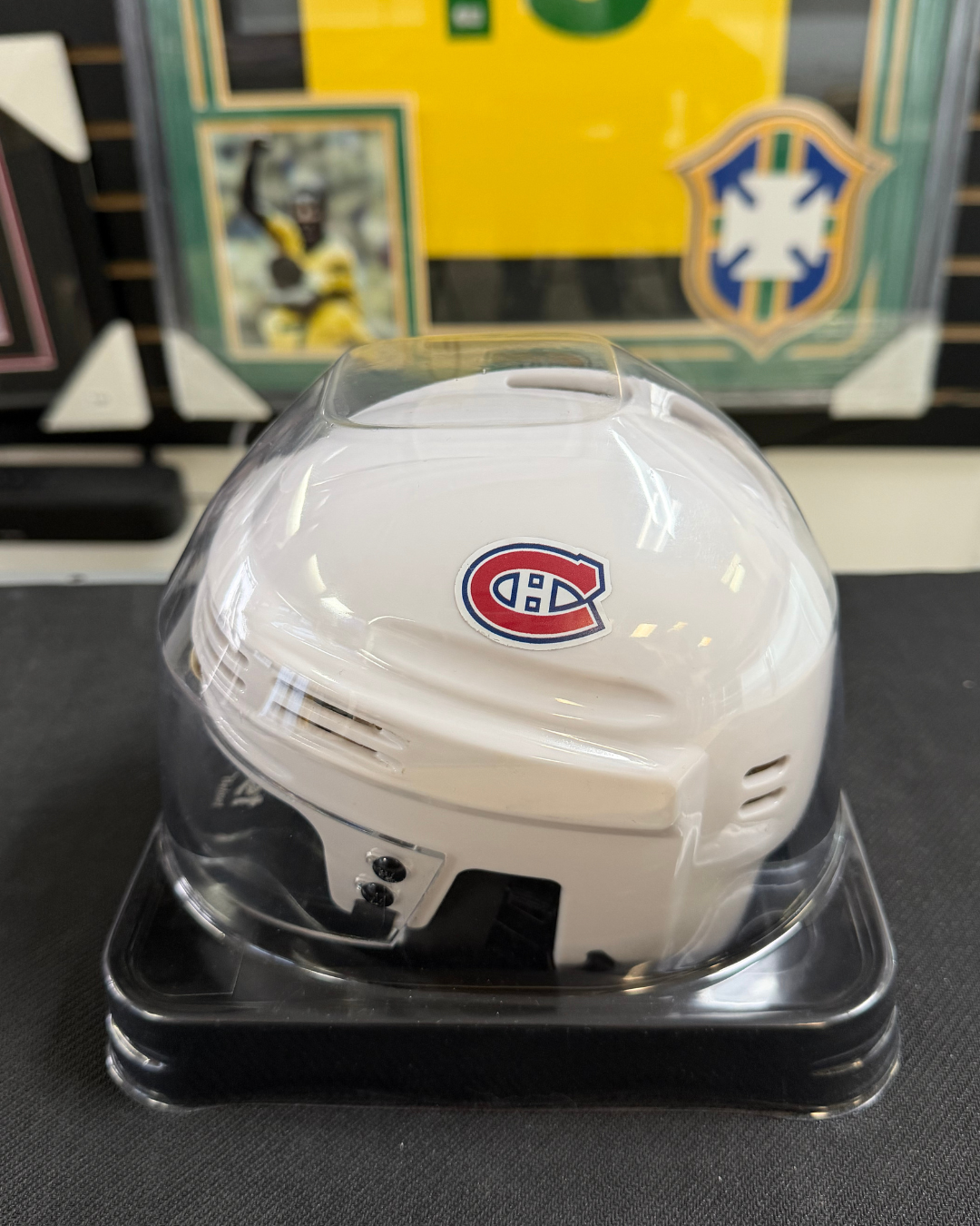 Cole Caufield Autographed Authentic Replica NHL Mini Helmet FANATICS COA
