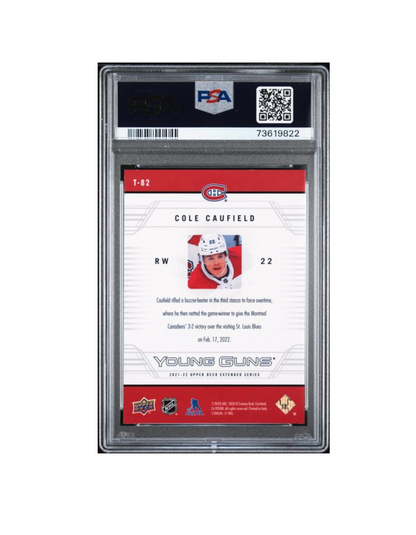 2021 UPPER DECK EXTENDED SERIES COLE CAUFIELD 2006-07 UPPER DECK RETRO YOUNG GUN PSA 9