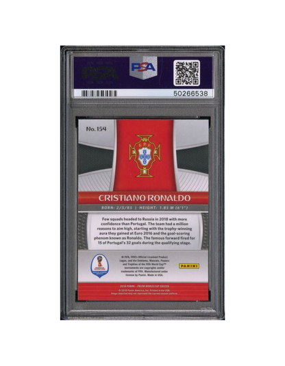 2018 Panini Prizm World Cup Cristiano Ronaldo PSA 10