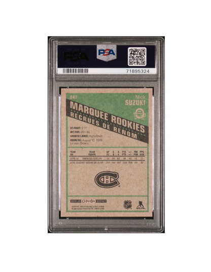 2019 UD O.P.C. NICK SUZUKI MARQUEE ROOKIES UPDATE - RETRO PSA 9