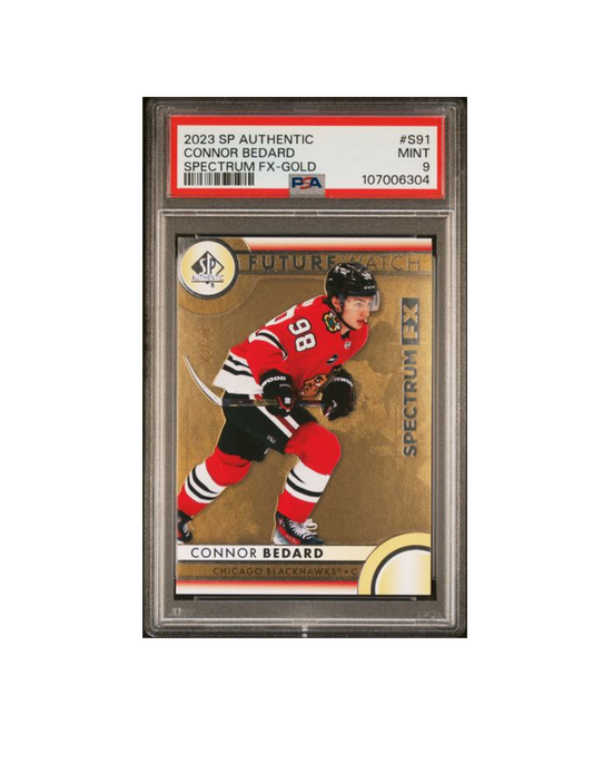 2023 SP AUTHENTIC CONNOR BEDARD SPECTRUM FX - GOLD PSA 9