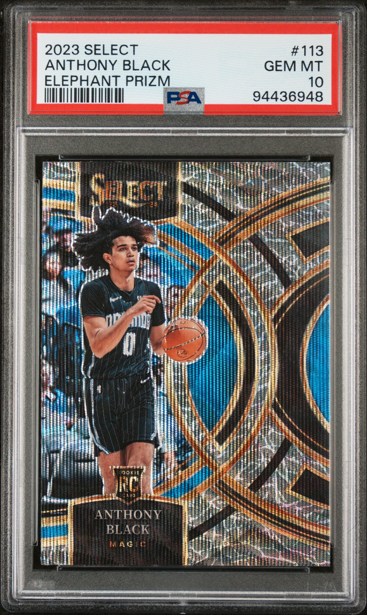 2023 SELECT ANTHONY BLACK ELEPHANT PRIZM PREMIER LEVEL PSA 10