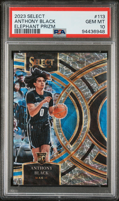 2023 SELECT ANTHONY BLACK ELEPHANT PRIZM PREMIER LEVEL PSA 10