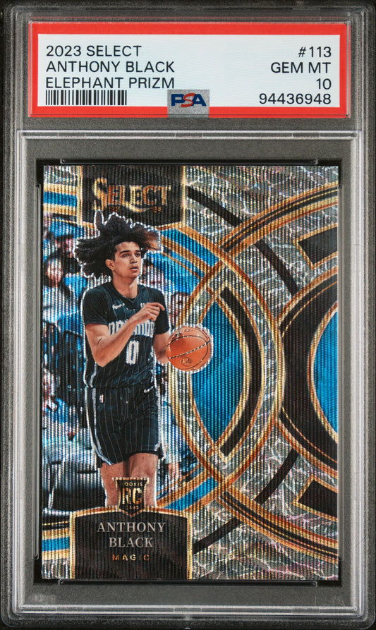 2023 SELECT ANTHONY BLACK ELEPHANT PRIZM PREMIER LEVEL PSA 10
