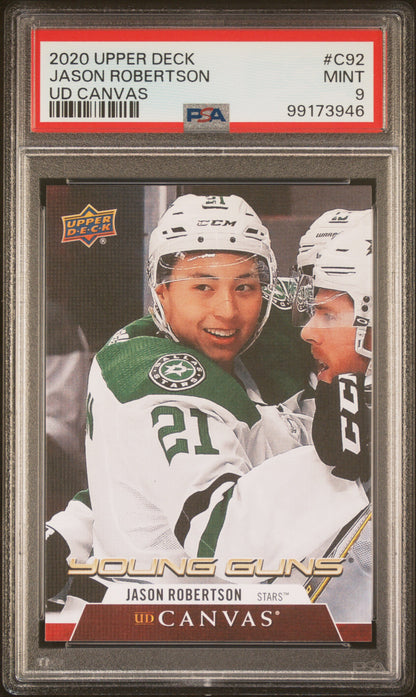 2020 UD SERIES ONE JASON ROBERTSON UD CANVAS YOUNG GUNS PSA 9