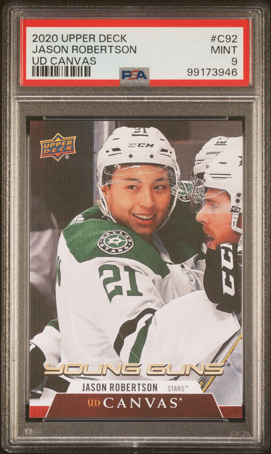 2020 UD SERIES ONE JASON ROBERTSON UD CANVAS YOUNG GUNS PSA 9