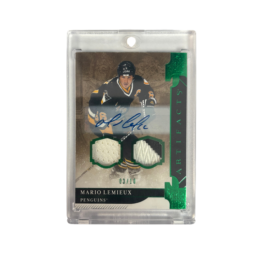 2019-20 UD ARTIFACTS MARIO LEMIEUX PATCH AUTO 03/10