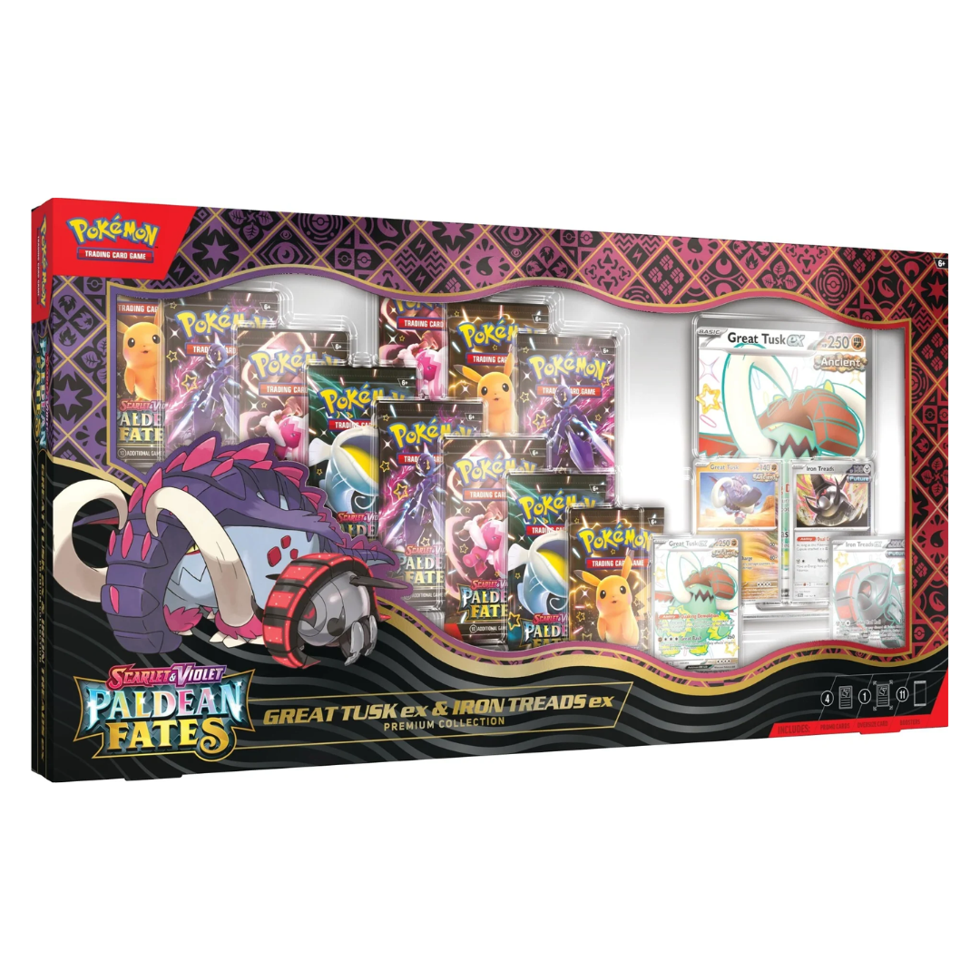 Pokemon TCG: Paldean Fates Great Tusk ex & Iron Threads ex Premium Collection