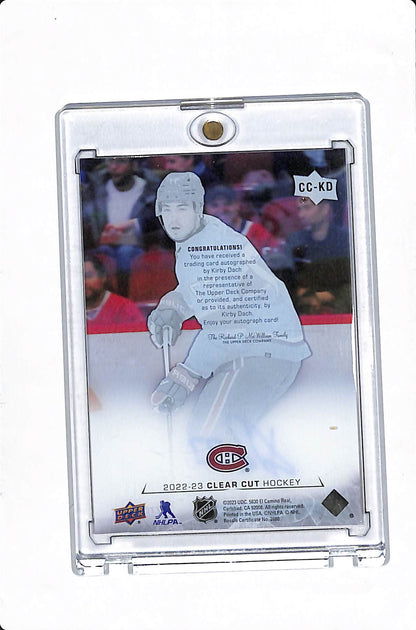 2022-23 UPPER DECK CLEAR CUT KIRBY DACH EXCLUSIVES AUTO /65 #CC-KD