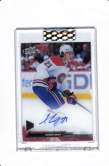 2022-23 UPPER DECK CLEAR CUT KAIDEN GUHLE ROOKIE AUTO #CC-KG